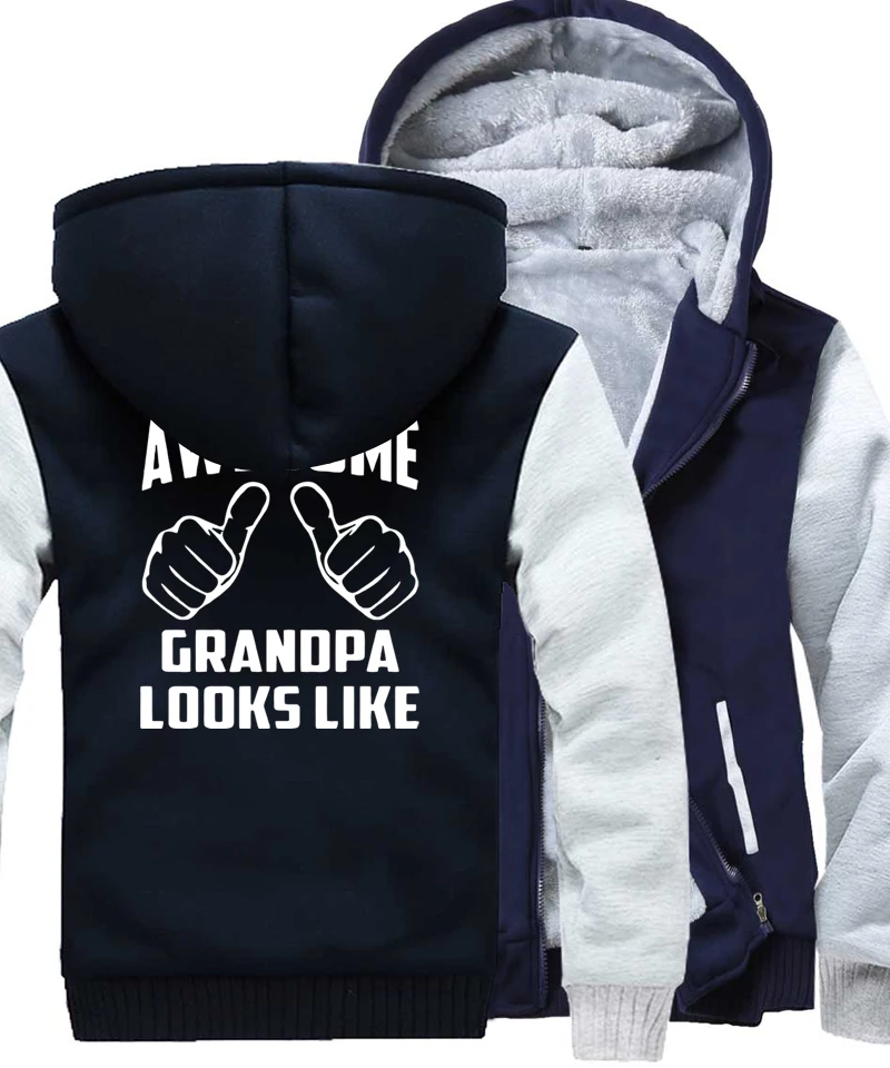 

Funny Hoody Mens 2019 Hot Sale Winter Thick Hoodies Print This Is What An Awesome Grandpa Looks Like Fashion Sweatshirt Hip Hop