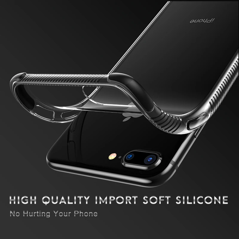 X-ENOGONE противоударный чехол для iPhone 7 8 6 Plus Heavy Duty Защита прозрачный силиконовый х