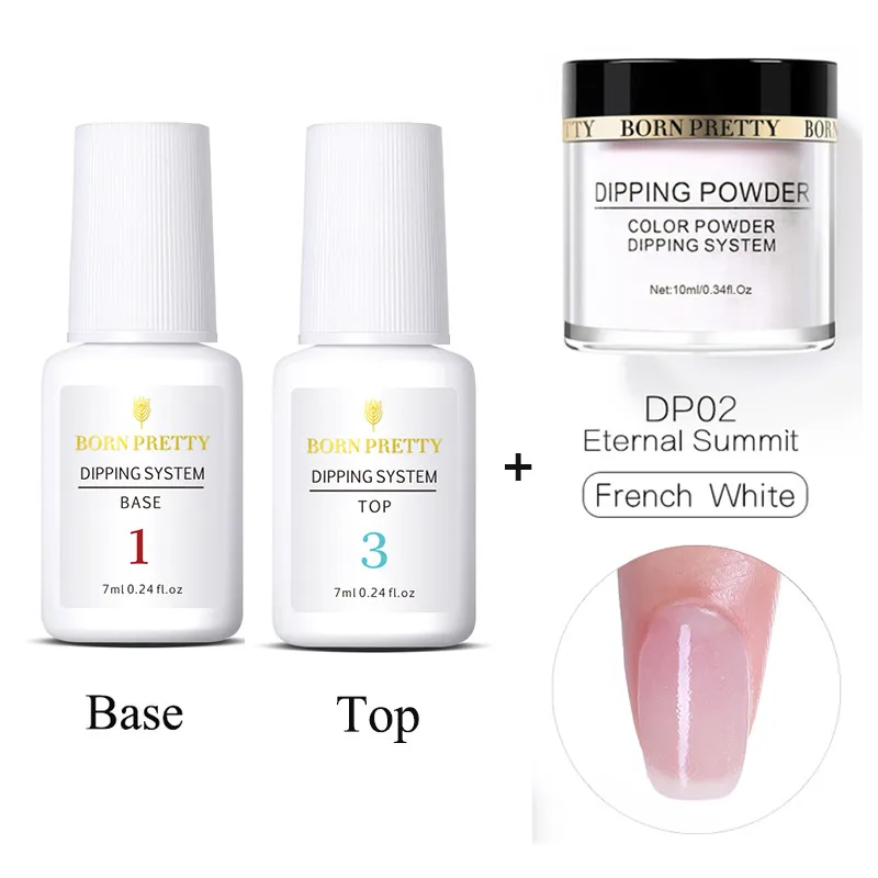 Set 2 BORN PRETTY, градиентная пудра для ногтей 2 в 1, базовая гелевая система, натуральный, сухой, без лампы, для украшения ногтей - Цвет: Set 2
