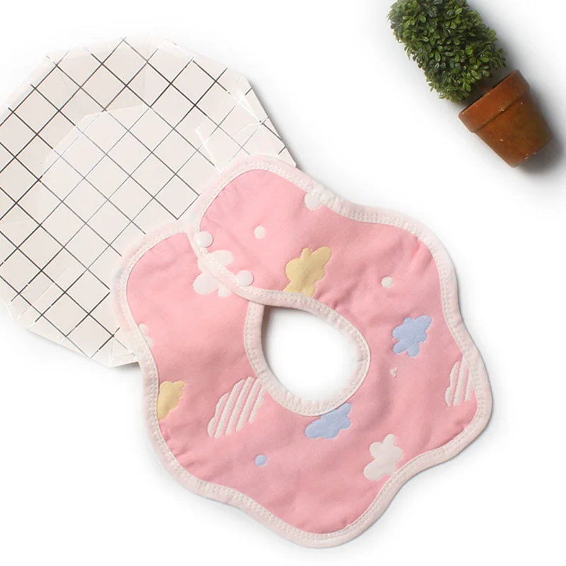 Iridescentcloud Pink Детские слюнявчики с круглым вырезом, 360 градусов, детские слюнявчики, бандана, нагрудники для малышей, маленьких мальчиков и девочек - Цвет: Iridescentcloud Pink