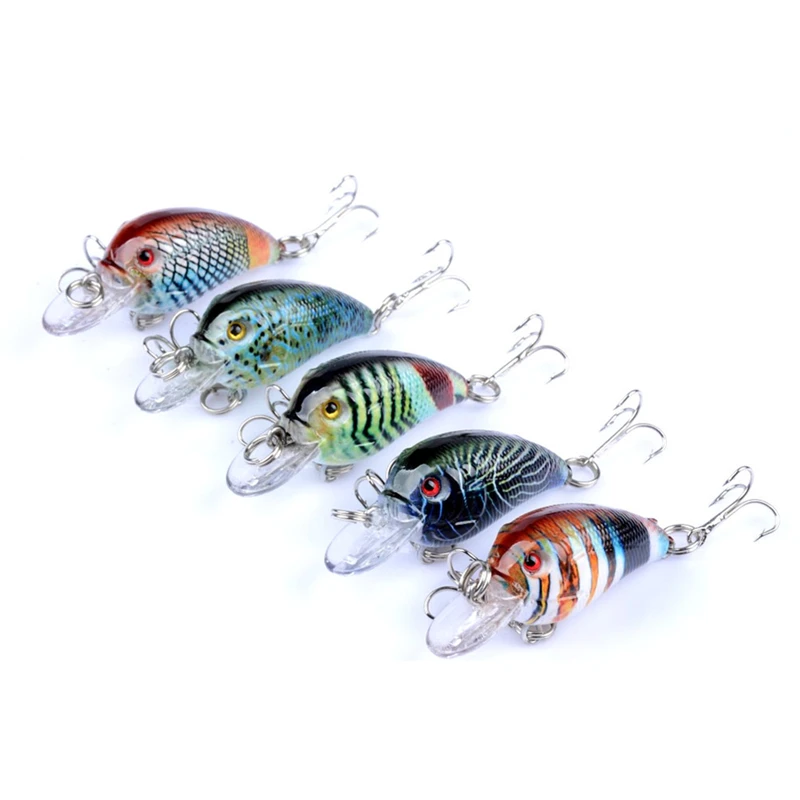 5Pcs/Lot minnow artificial crank bait 4.5cm/4.2g Mini Wobblers Fishing lures Painting Series carp peche crankbait pesca jerkbait - купить по