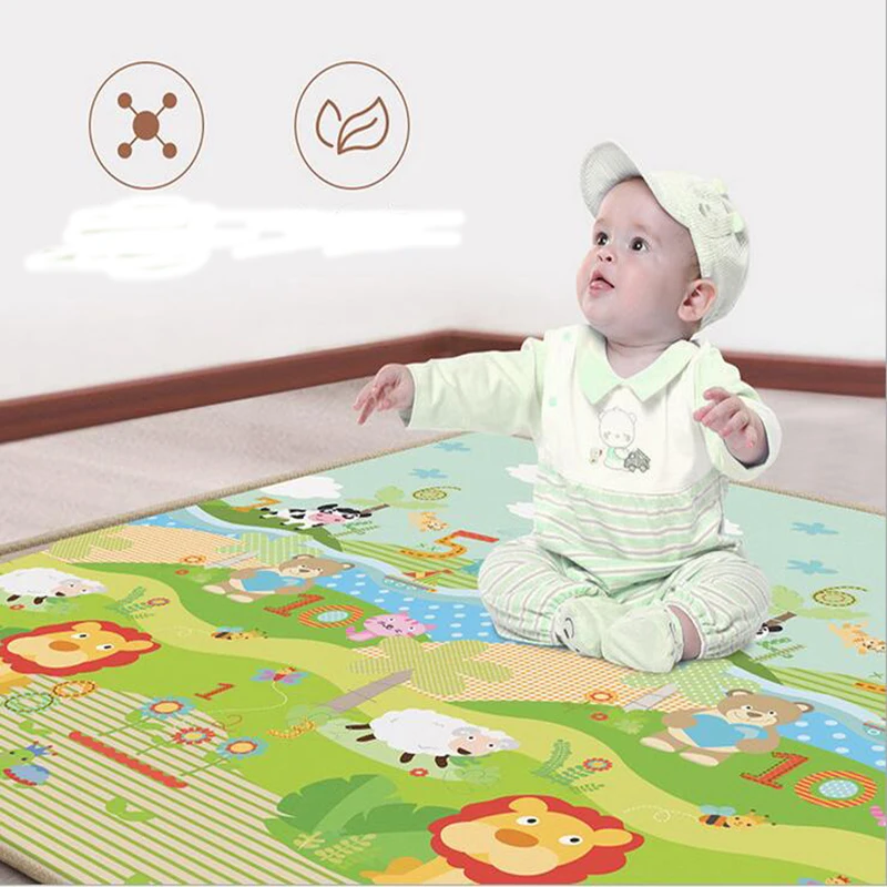 1 см детский коврик для игр, Environme LDPE, утолщенное игровое одеяло, развивающий детский игровой коврик для занятий в тренажерном зале, подарки для детей, Ползания, 180x200 см