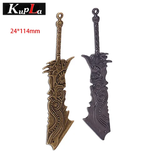 C5567c Kupla винтажные Подвески с большим мечом DIY модные подвески с ножом металлические трендовые Подвески с мечом для изготовления ювелирных изделий 12 шт./лот C5611 - Окраска металла: C5567c