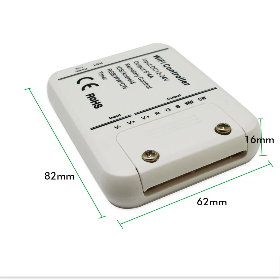 DC12-24V Wifi светодиодный пульт управления 16 миллионов цветов 5 каналы RGB/WW/CW смартфон управление музыкой и таймером контроллер режима