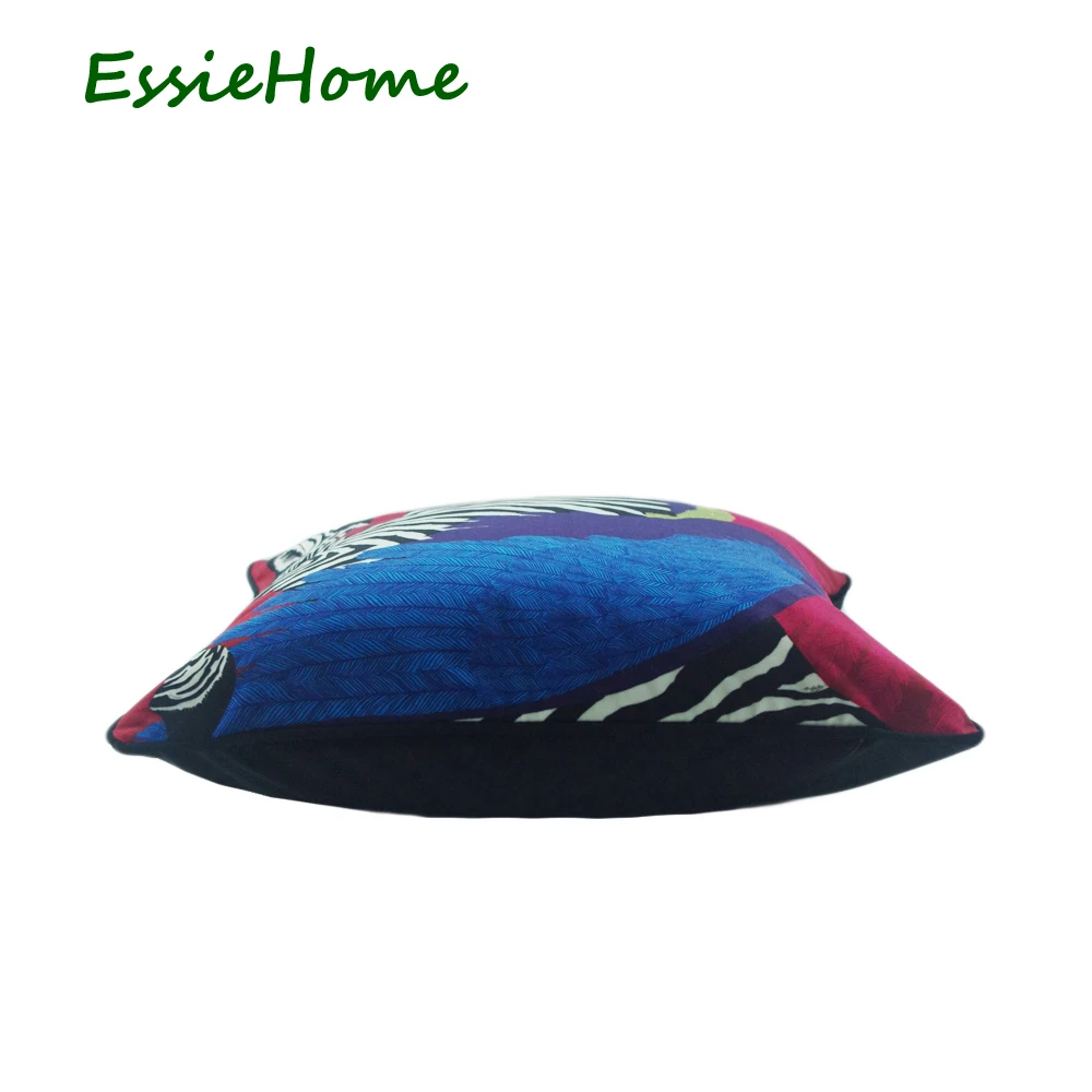 Домашняя Вельветовая Подушка ESSIE с рисунком зебры Красная Мягкая Наволочка в