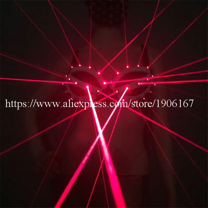 Оптовая продажа 5 комплектов красный лазер Luminou сексуальный бюстгальтер Laserman шоу