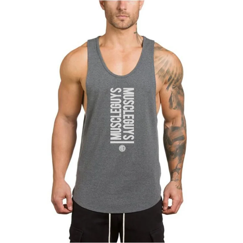 

Brand Bodybuilding Clothing Men Fitness Shirts Cotton Men Tank Top Sportwear Gyms Stringer Tank Top Muscle Guys Sleeveless Vest