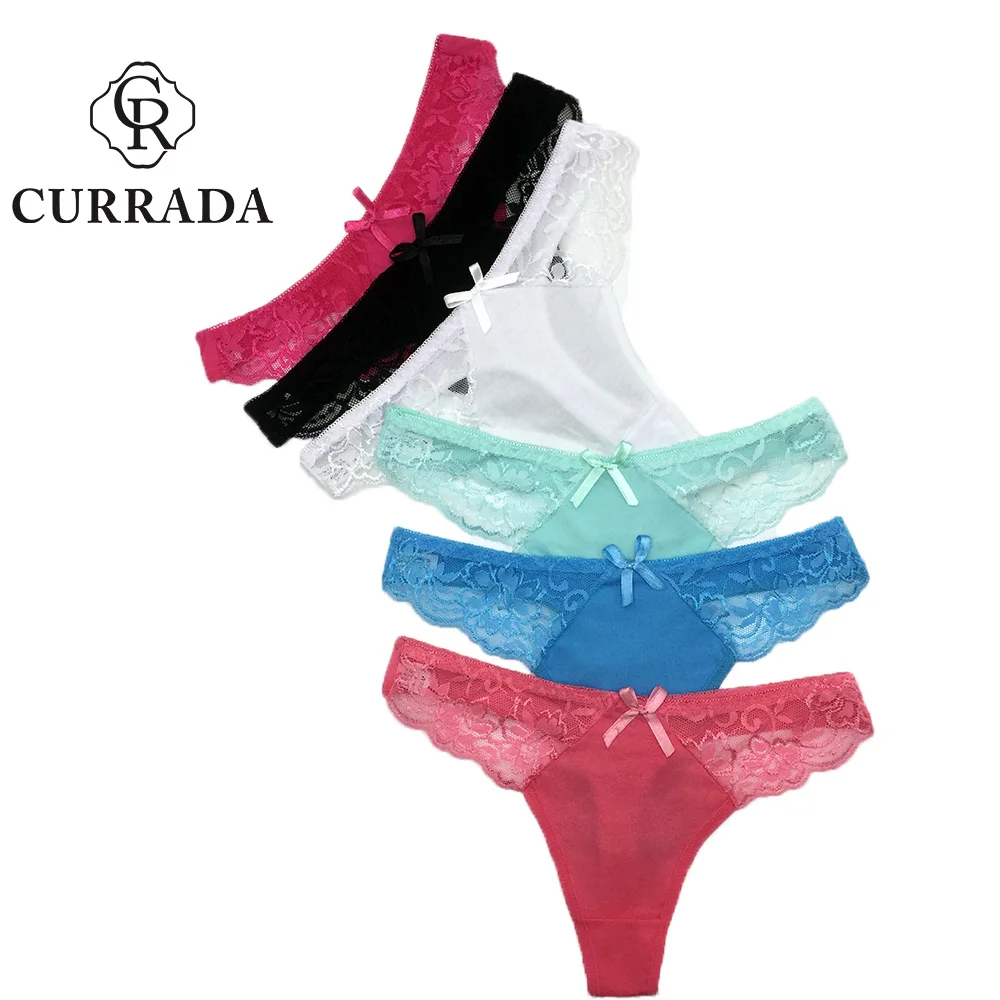 6 шт./Лот сексуальные стринги хлопковые женское нижнее белье кружевные трусики