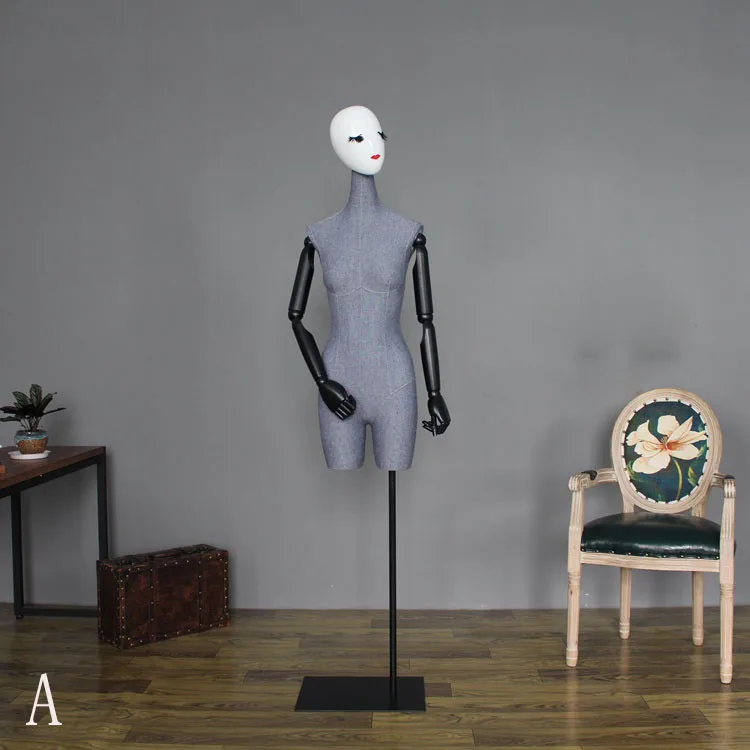Высококачественная Роскошная ткань манекен из стеклопластика модель с длинным