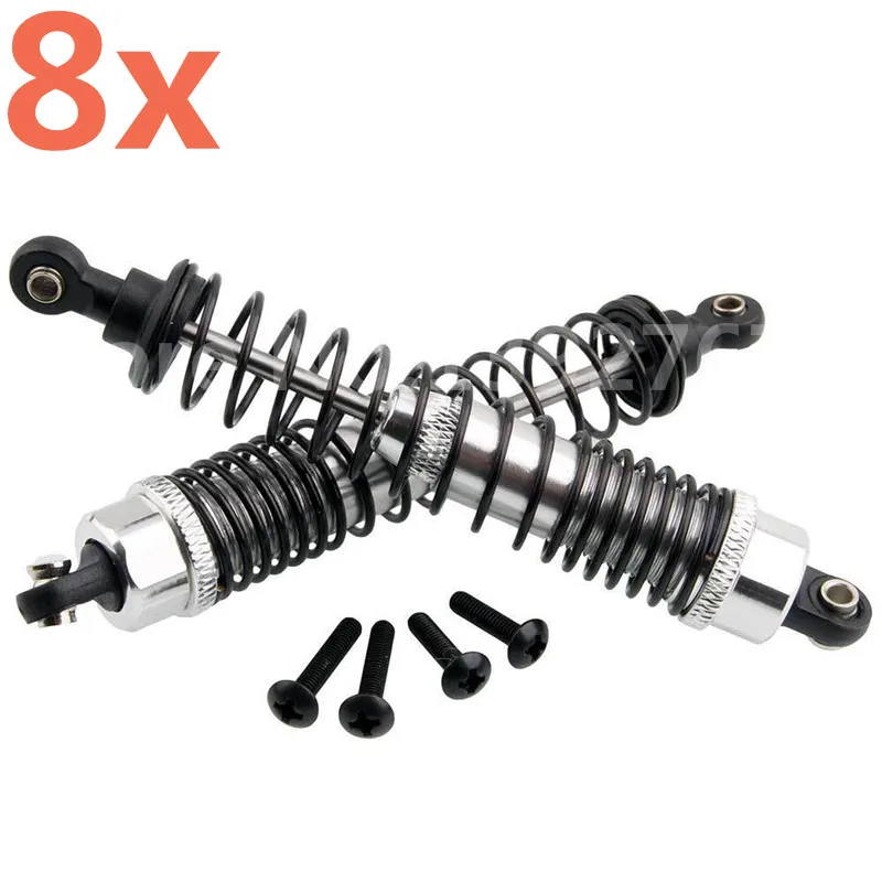 Amortiguador delantero y trasero de aceite de aleaci&oacute;n de aluminio para coche teledirigido, piezas de mejora FS Racing 511168, escala 1/10, Truggy, 8 Uds.-2