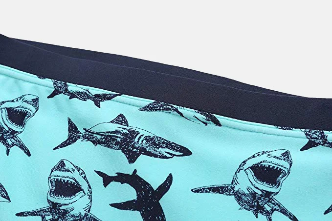 Charmleaks Boy Swimming Shorts Swimwear Carton Shark Printed Swimsuit Bottom Kids Cute Bikini Pants Beach Wear Bathing Suit