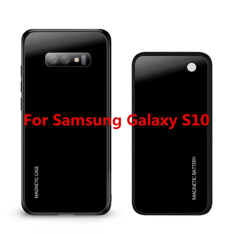 Black For S10 Чехол для зарядного устройства NTSPACE 5000 мАч для samsung Galaxy S10 Plus S10e, запасной внешний аккумулятор, беспроводной магнитный чехол с зажимом - Цвет: Black For S10