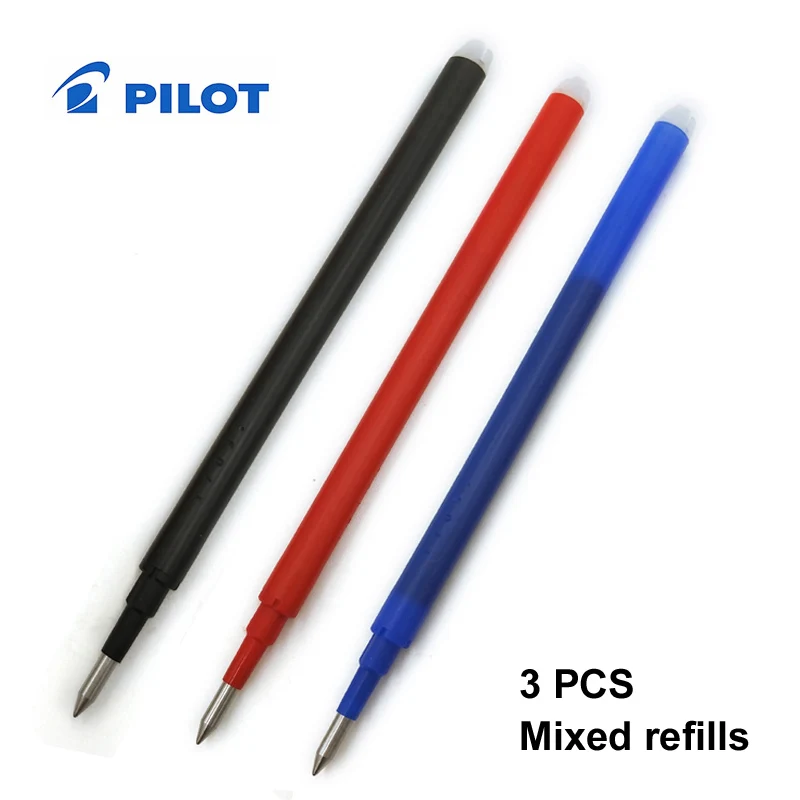 3 PCS mixed refills Бренд Pilot FriXion LFB-20EF стираемые гелевые ручки тонкий кончик 0,5 мм черные/синие/красные чернила - Цвет: 3 PCS mixed refills