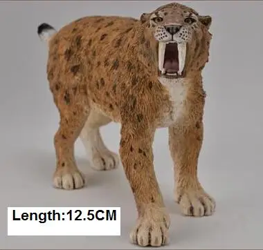 Smilodon Оригинальная коллекция, смайлик, саблезубый тигр, Классические игрушки для мальчиков, фигурка животного, модель, кукла 88715 - Цвет: Smilodon