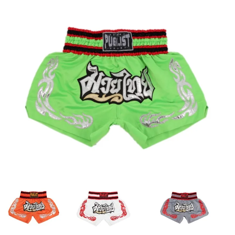 

Флуоресцентный зеленый в верхней части бокс Штаны печатной футболок для смешанных боевых искусств (MMA) бой, сражаясь Короткие штаны кикбокс...