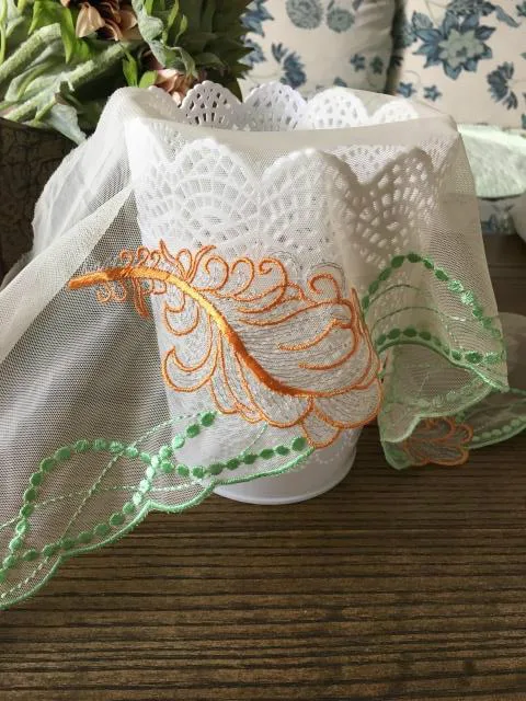 Изысканные сетчатые аксессуары для одежды с вышивкой, кружевные аксессуары, водорастворимые кружевные аксессуары diy 18 см в ширину