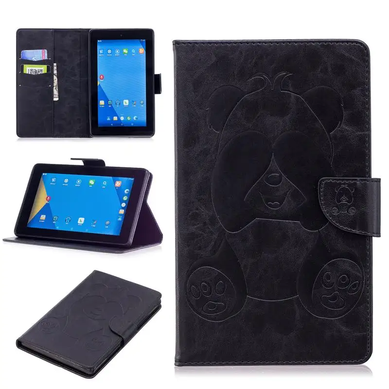 Умный чехол-книжка для Amazon Kindle Fire 7 2017 2015 выпущенный &quotЧехол-Кошелек Etui funda Panda Case |