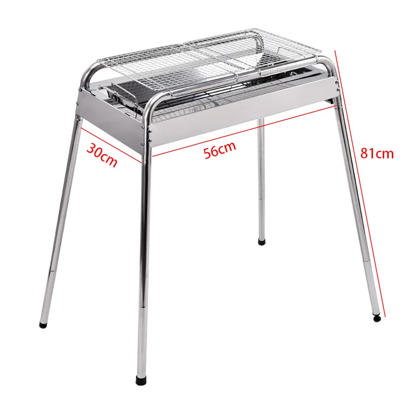 Портативная Складная стойка для барбекю утолщенные Грили из нержавеющей стали