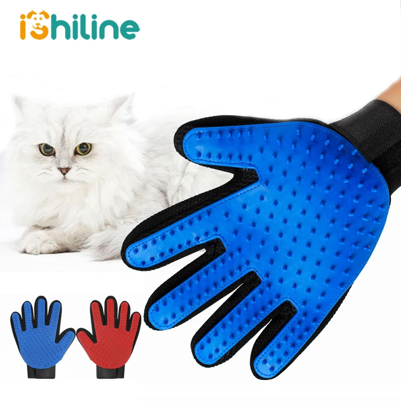 Перчатка для кошек и щетка вычесывания шерсти домашних животных расческа