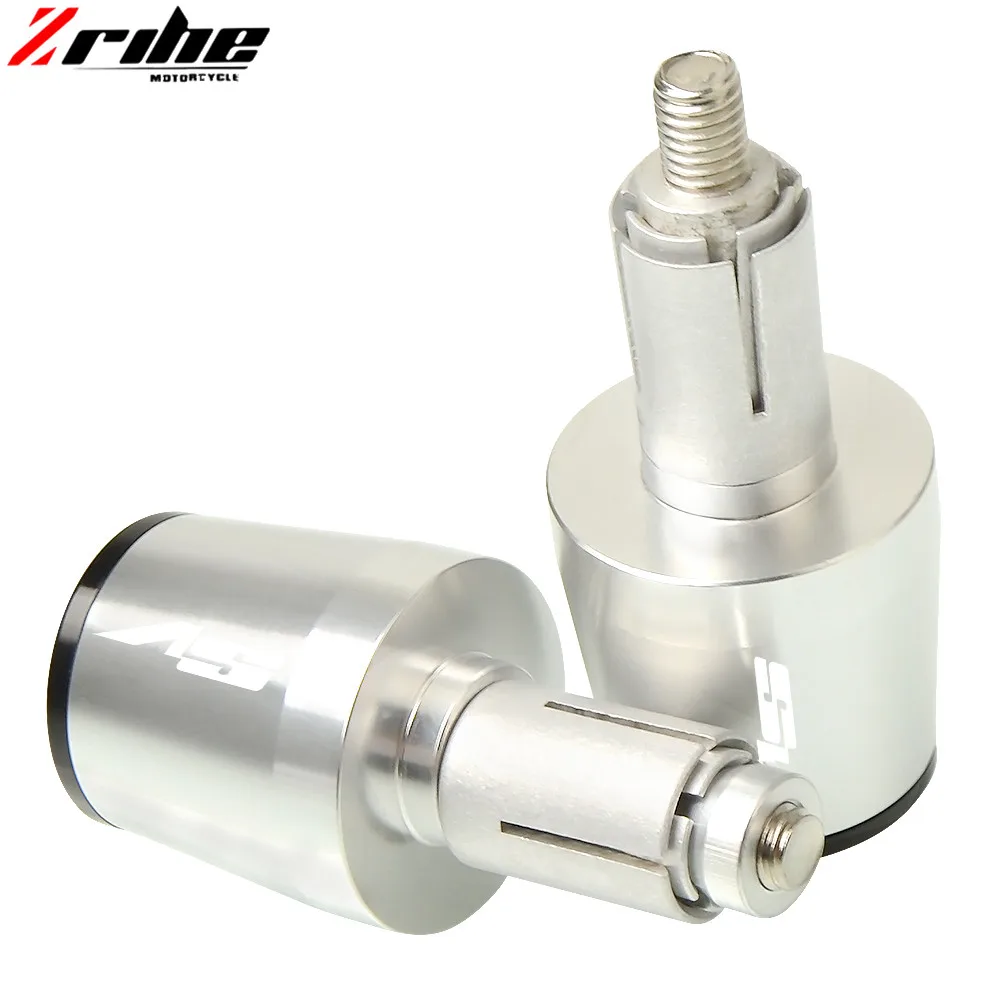 Silver Для Suzuki SV650S SV 650S SV 1000 S SV 1000 TL 1000 R 7/" 22 мм концевые ручки для мотоцикла наконечники для руля заглушка SV650 - Цвет: Silver