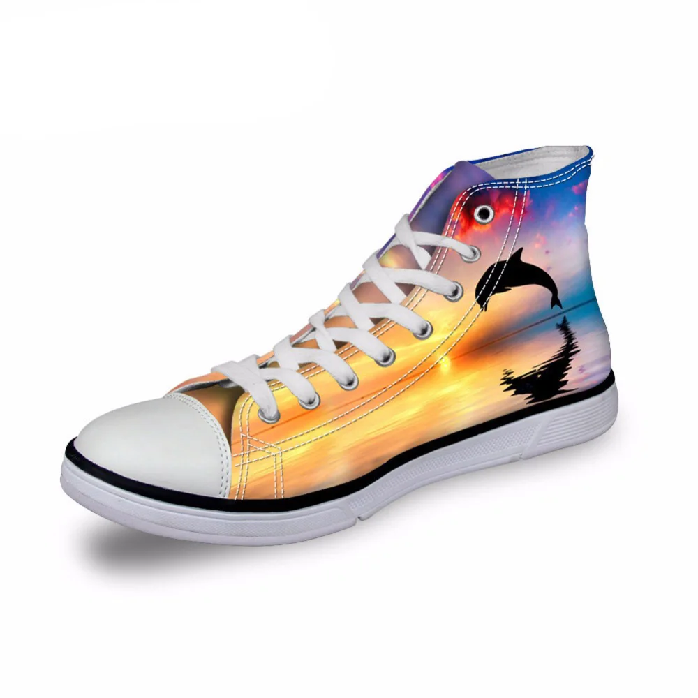 Бесшумные дизайнерские 3D вулканизированные туфли с дельфином для мужчин