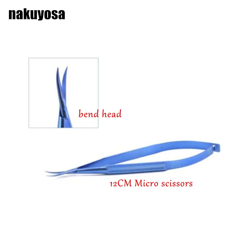 12 см изгиб головы Микро ножницы для роговицы ручной инструмент хирургии