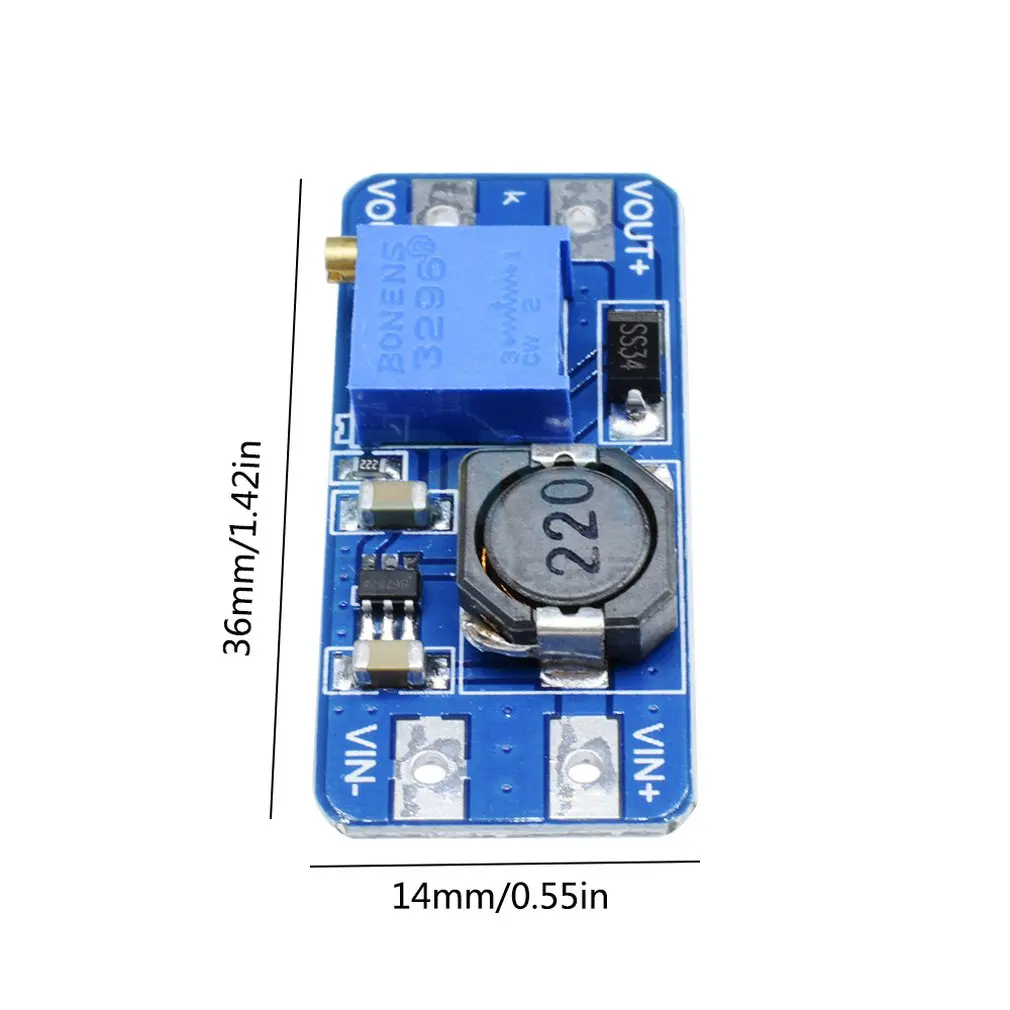 Dc Boost модуль 2A Booster Board широкий вход напряжения 2/24 в литр 5/9/12/28 Регулируемый 2577