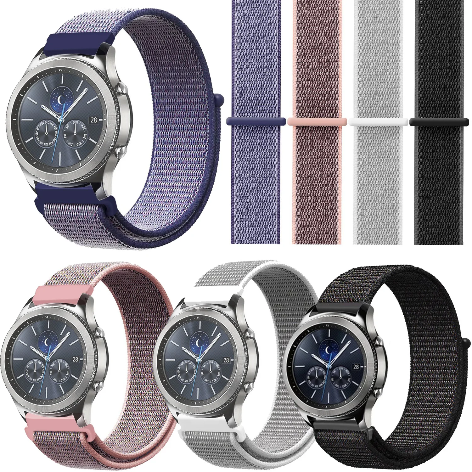Новинка 2018 спортивный нейлоновый ремешок для часов подходит Samsung S3/S2 Classic Frontier