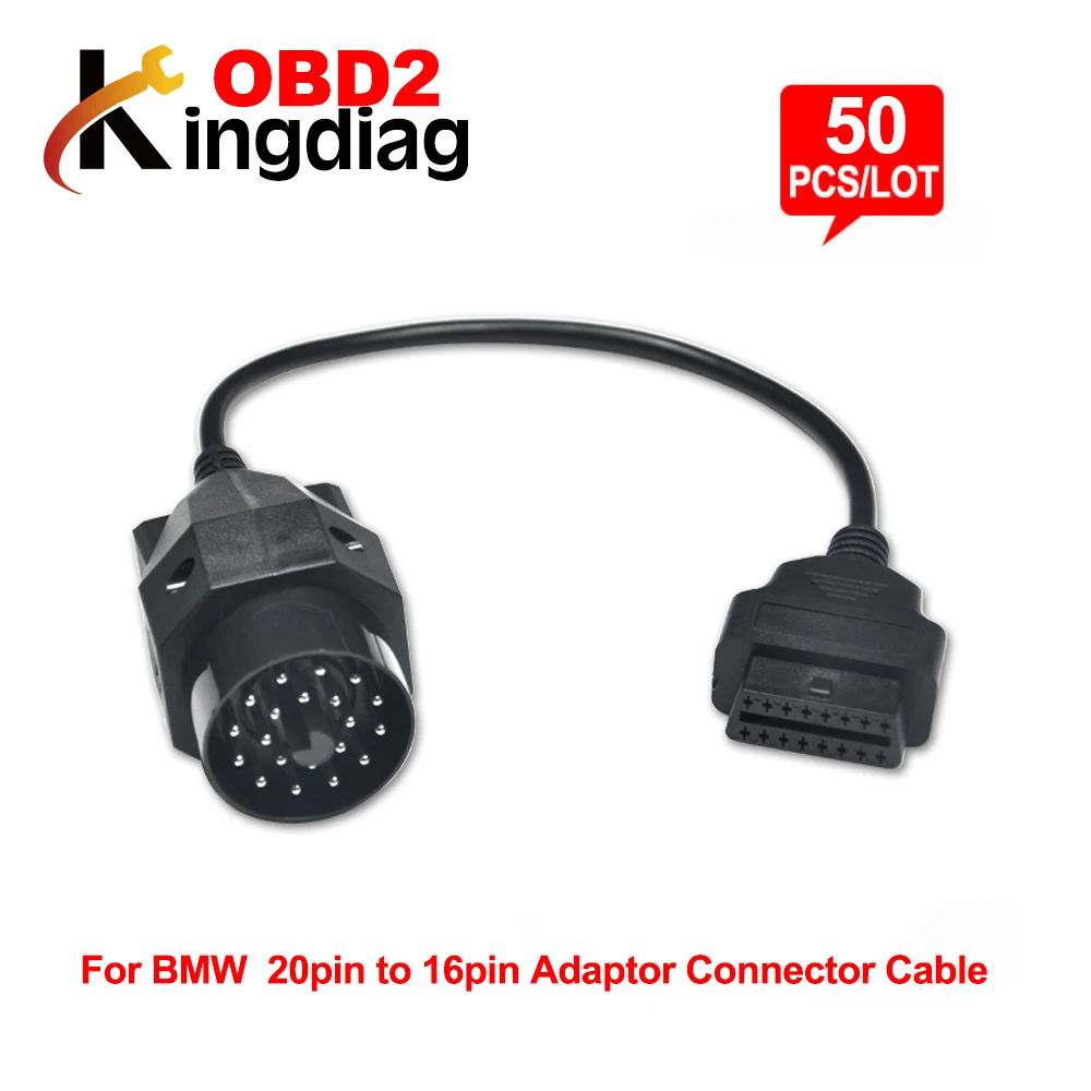 50 шт. для BMW OBD кабель obd2 сканер разъем 20 контактный до 16 адаптер obd eobd (система
