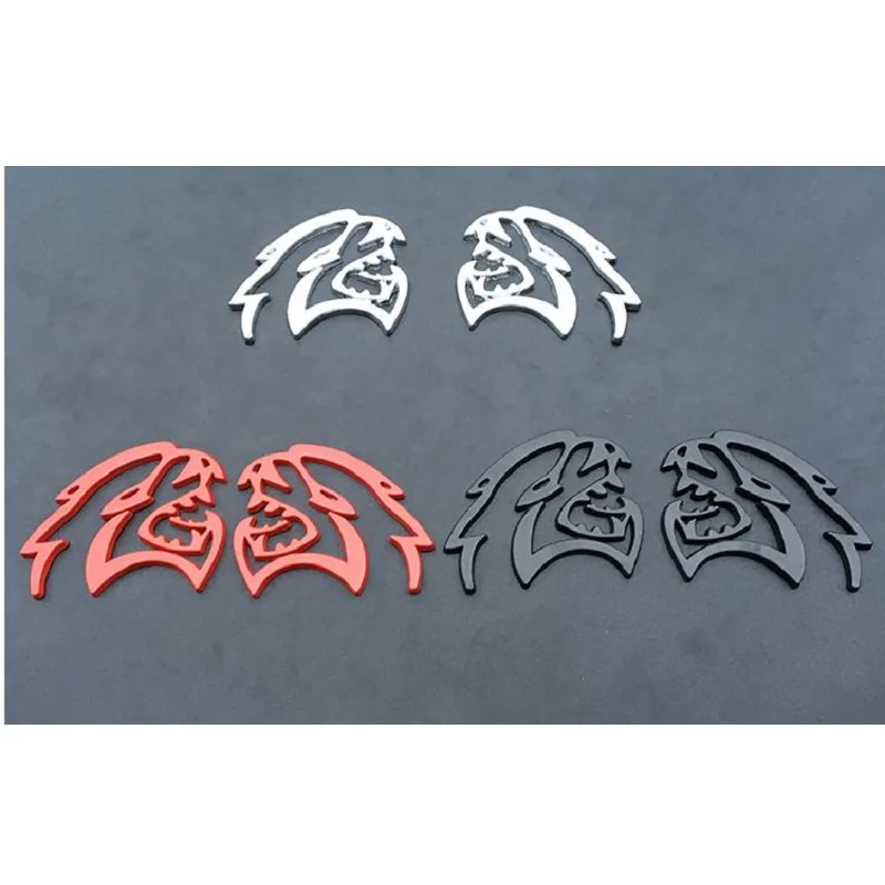 For Dodge Ram Challenger HELLCAT Emblem car Fender metal body Sticker Decal car accessories can block car scratches