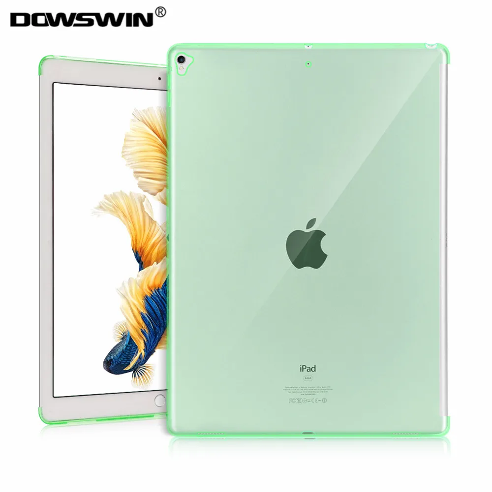 green Чехол для ipad pro 12,9, мягкий силиконовый чехол из ТПУ для ipad pro 12,9, задняя крышка, совместимая с клавиатурой - Цвет: green
