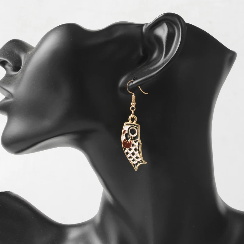 4 Цвета кальмар кулон в форме флага подвеска серьги женские данлерс японские