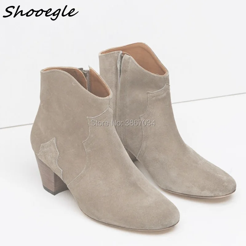 SHOOEGLE/ботильоны бордового цвета женские замшевые ботинки с вышивкой и острым