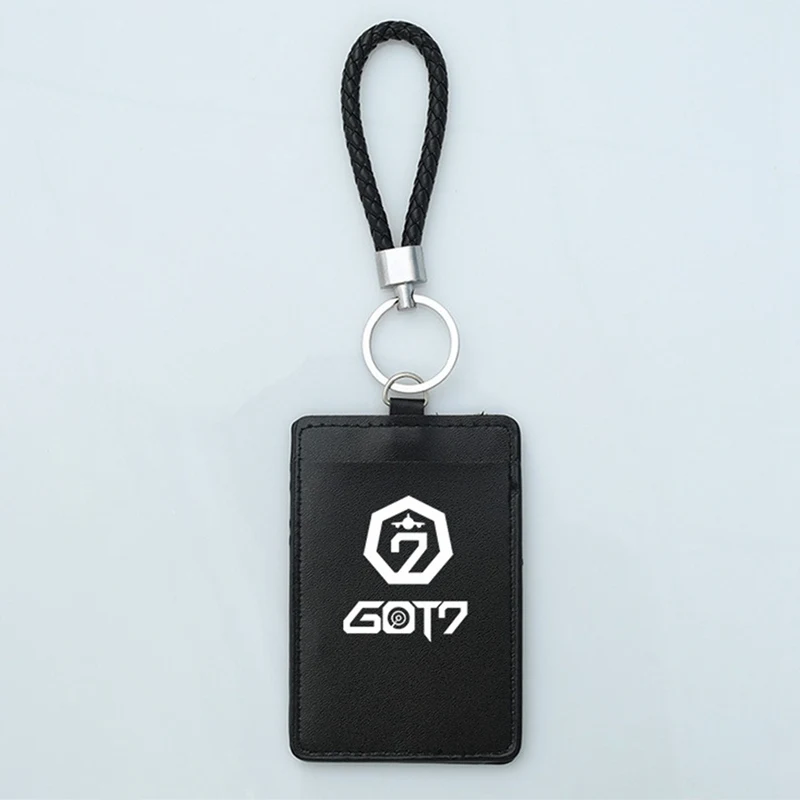BK KPOP GOT7 Badge Business Bus Pass Card Set ID Card Holder Case Cover Stationery Set Office Supplies Students Gifts - Цвет: BK