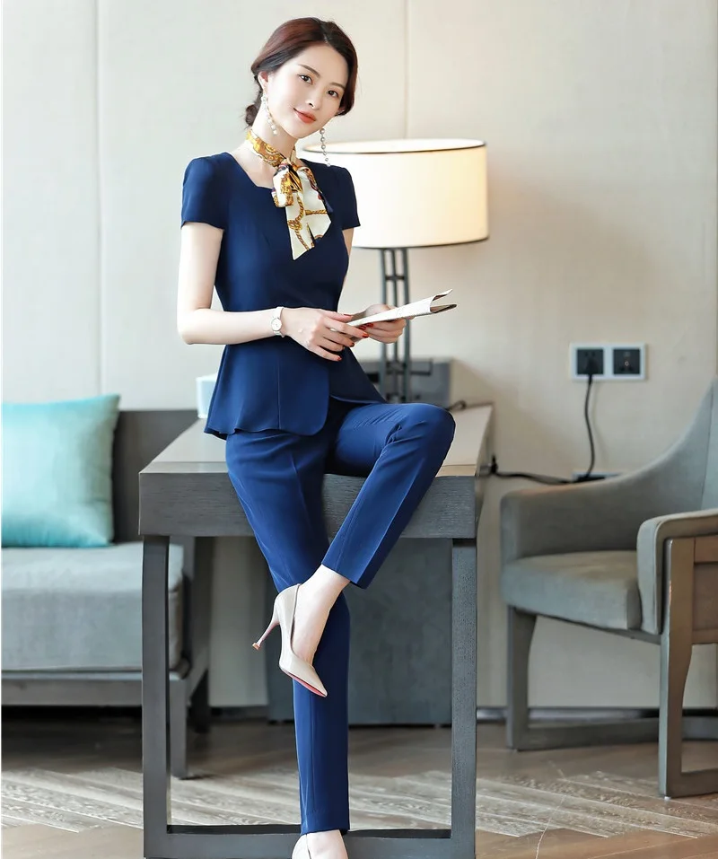 Официальный комплект из 2 предметов женские брючные костюмы с брюками и топом