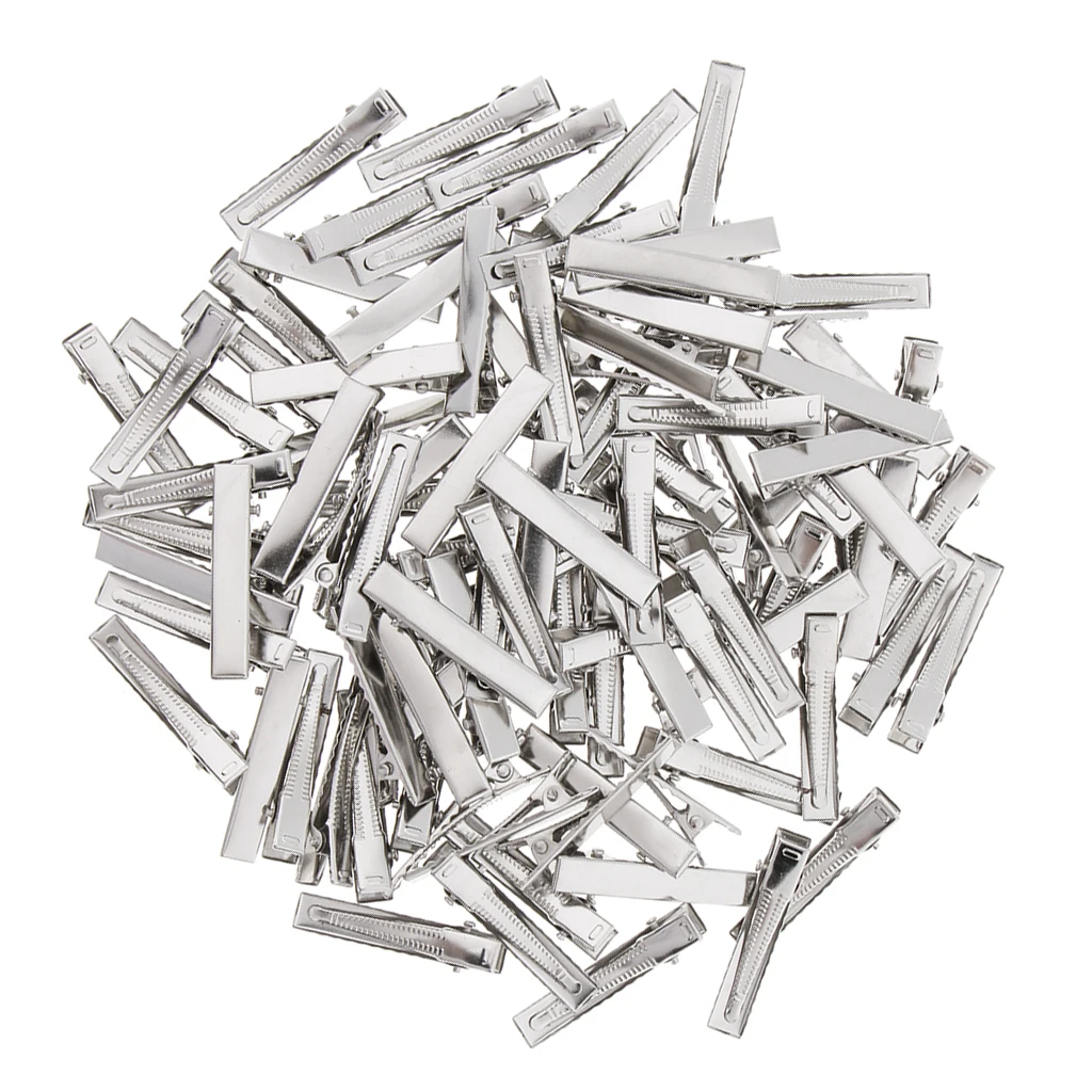 Silver 100 шт. железная заколка для волос 32 мм/35 мм/40 мм/45 мм/55 мм/65 мм DIY ремесло материал волос стиль инструмент Аксессуары - Цвет: Silver