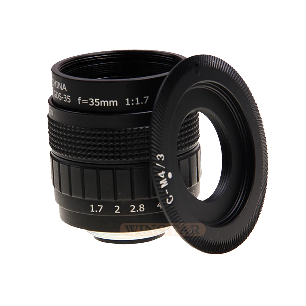 Объектив FUJIAN 35 мм F1.7 CCTV + Крепление C для Micro 4/3 m4/3 Olympus EPL5 EPM3 EPL7 OM D EP1 EP2 EP3 EP6 EPL6 EPL3|c