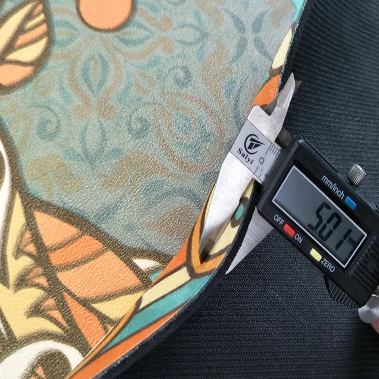 Новый утолщенный 5 мм натуральный каучук замша ткань с принтом нескользящий