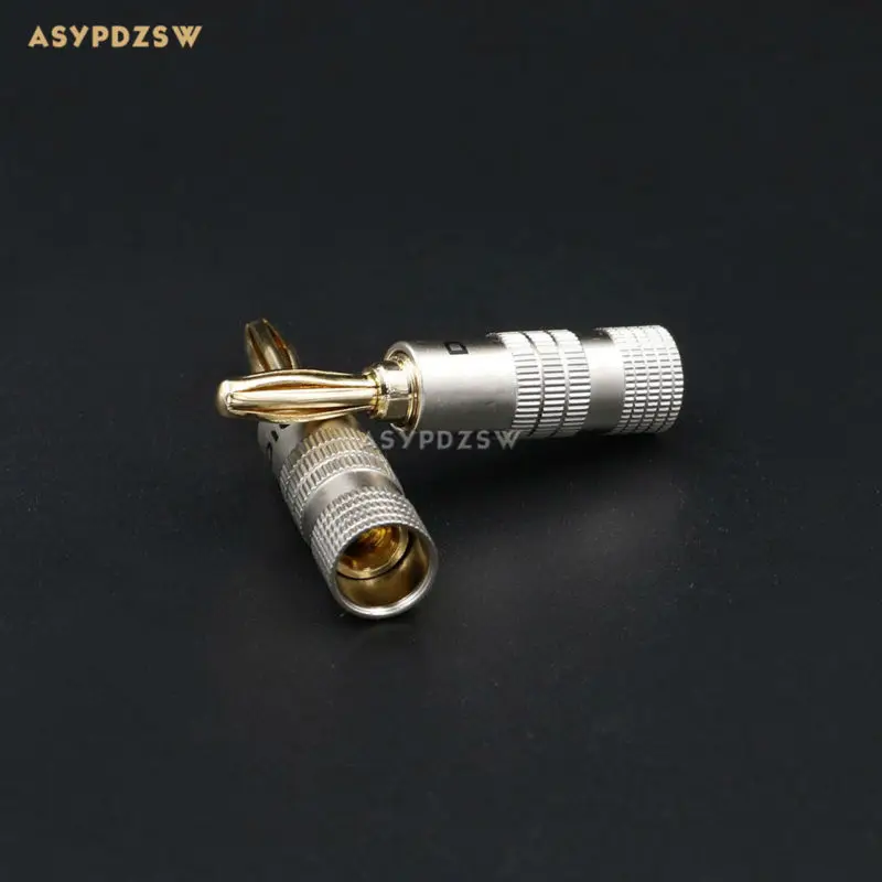 2 шт. Hi-Fi высокого качества Динамик вилка типа банан аудио разъем 24K позолоченного