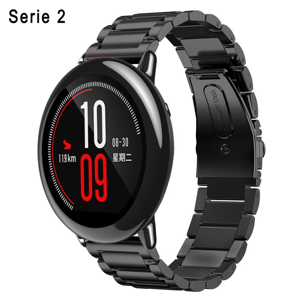 Браслет Amazfeel 22 мм для Amazfit ремешок для Huami Amazfit Pace Stratos 2 металлический браслет из нержавеющей стали браслет Amazfit 2 ремешок