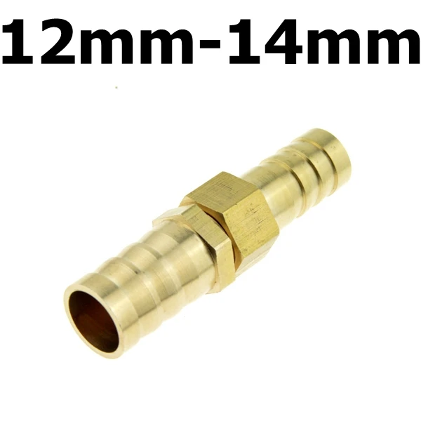 12mm x 14mm Латунный медный 12 мм шлангов до 14 мм 16 мм 19 мм OD шланг газовый соединитель Raccord Barb редуктор фитинги для труб адаптер для воздушной трубки - Цвет: 12mm x 14mm
