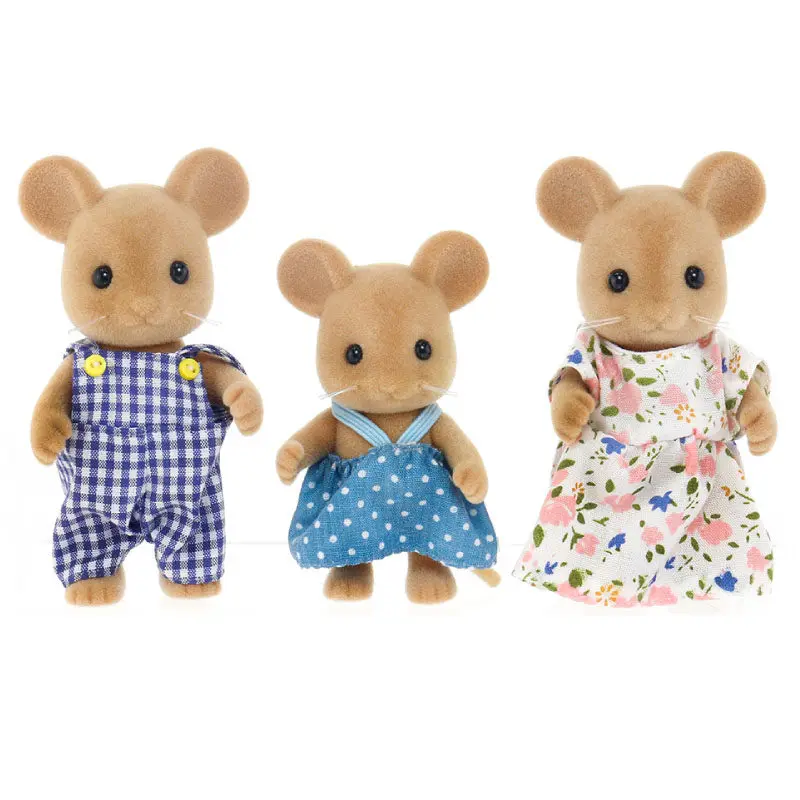 Sylvanian Families мышь/мышка семья 3 шт. набор кукольный домик животные игрушки Фигурки