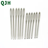 qjh brand 12pcs 6cm 7cm stainless steel sewing needles sewing pins set home diy crafts household sewing accessories