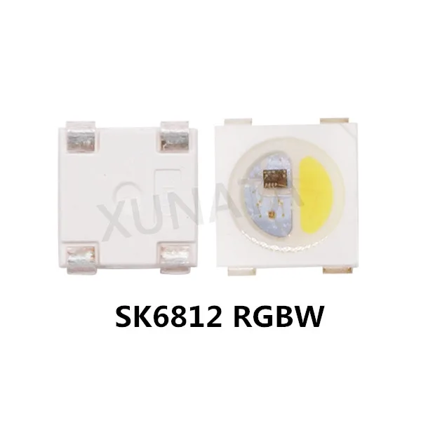 Черный/белый RGB SK6812 RGB/RGBW/WWA 5050 SMD индивидуально адресуемый светодиодный чип пикселей светодиодный чип - Испускаемый цвет: SK6812RGBW
