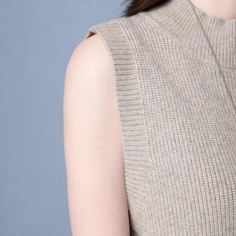 Осенне-зимнее женское платье-свитер с длинным рукавом вязаное шерстяное прямое