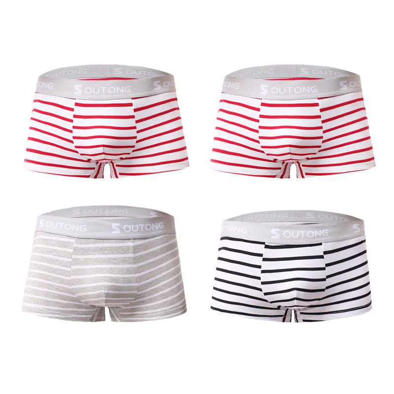 Нижнее белье Cueca хлопковые боксеры для мужчин 4 шт.|Мужские трусы боксеры| |