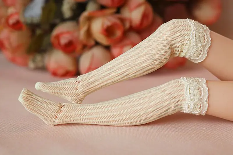 yellow 1 пара кукольных красивых кружевных цветных запасов для Blyth, Azone, Licca, Momoko, Barbies 1/6 кукольные носки одежда аксессуары для девочек игрушка - Цвет: yellow