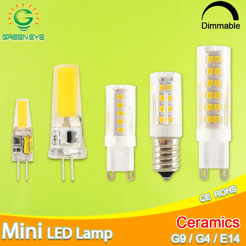 1 шт./5 шт. светодиодный светильник G4 лампы AC/DC 12V G9 220V 240V 3W 6W 10W COB SMD заменить