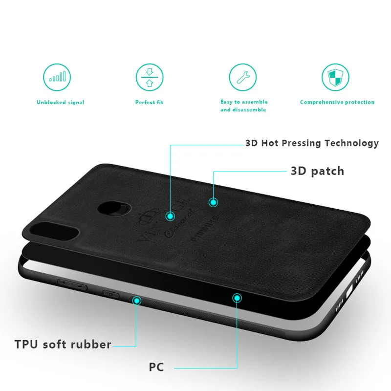 Pinwuyo чехол для телефона Xiaomi Redmi 6 Pro задняя крышка 5 84 дюймов ТПУ + ПК Защитный Чехол |