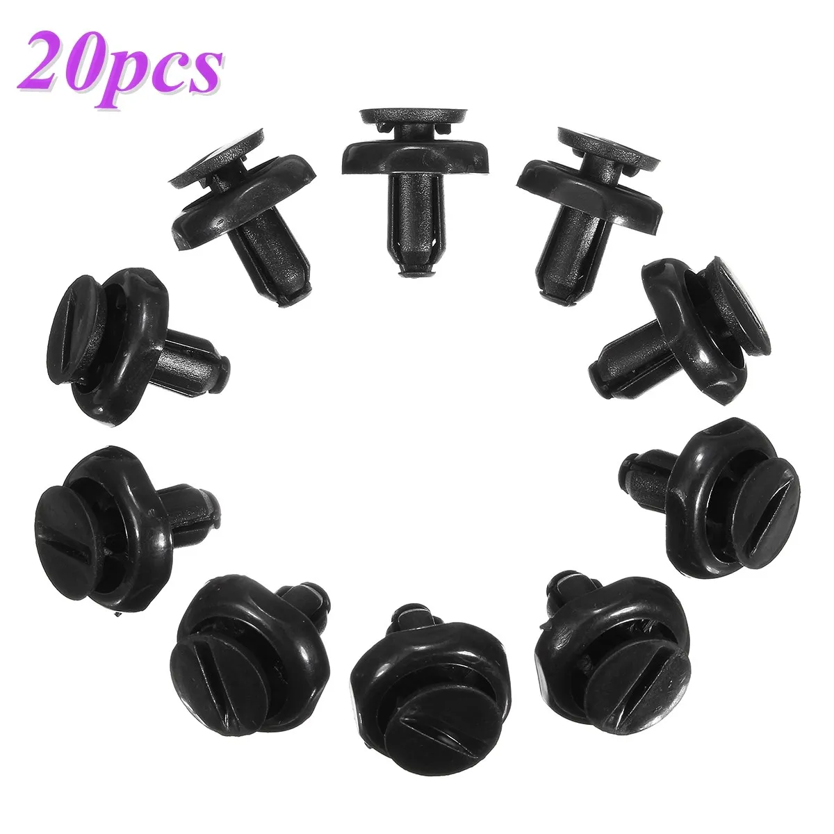 

20pcs 7mm Black Radiator Engine Trim Cover Clips for Toyota Avensis 2003-2008 5325920030/53259-20030